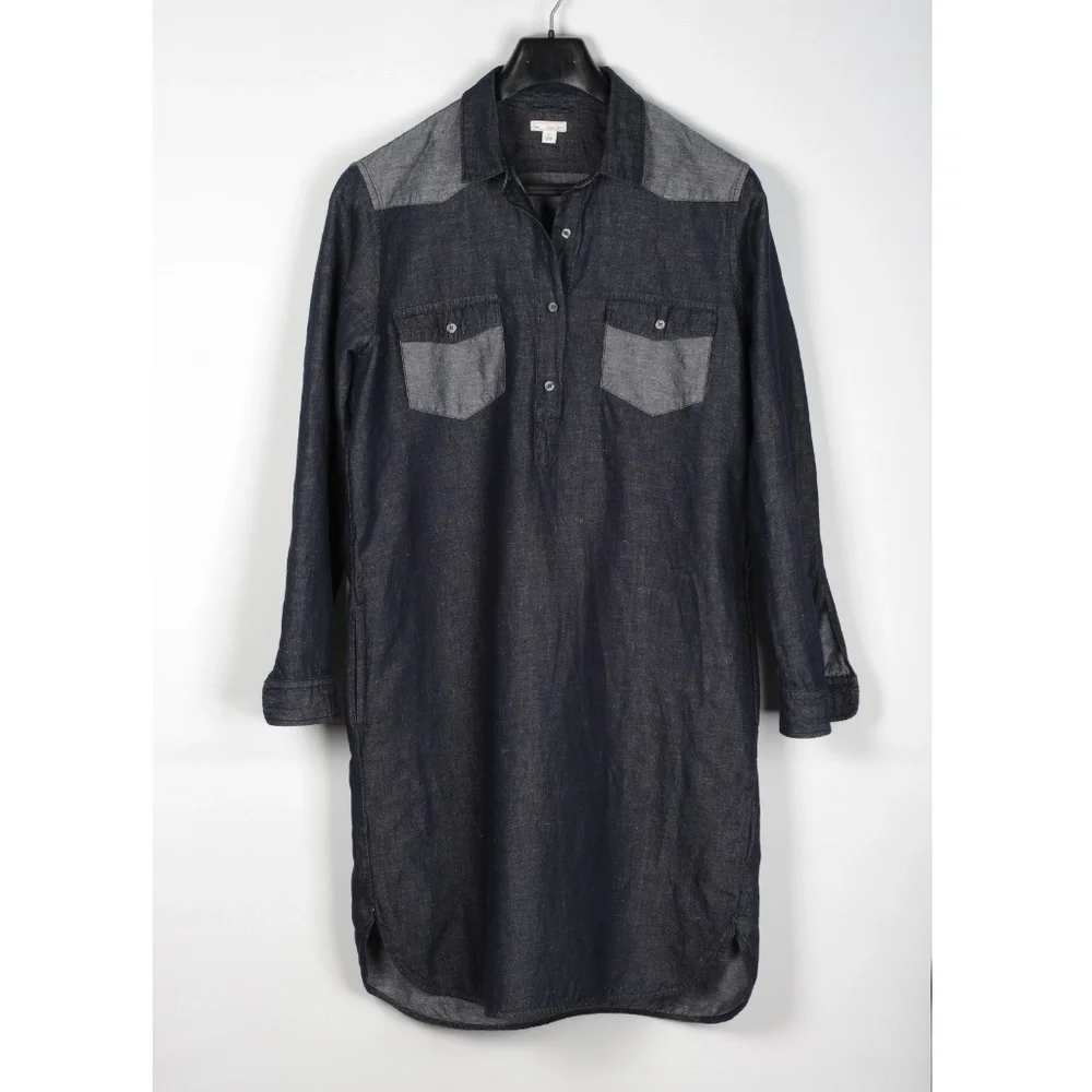 GAP Denim 2 Tones Tunic Dress Size L - Picture 1 of 5